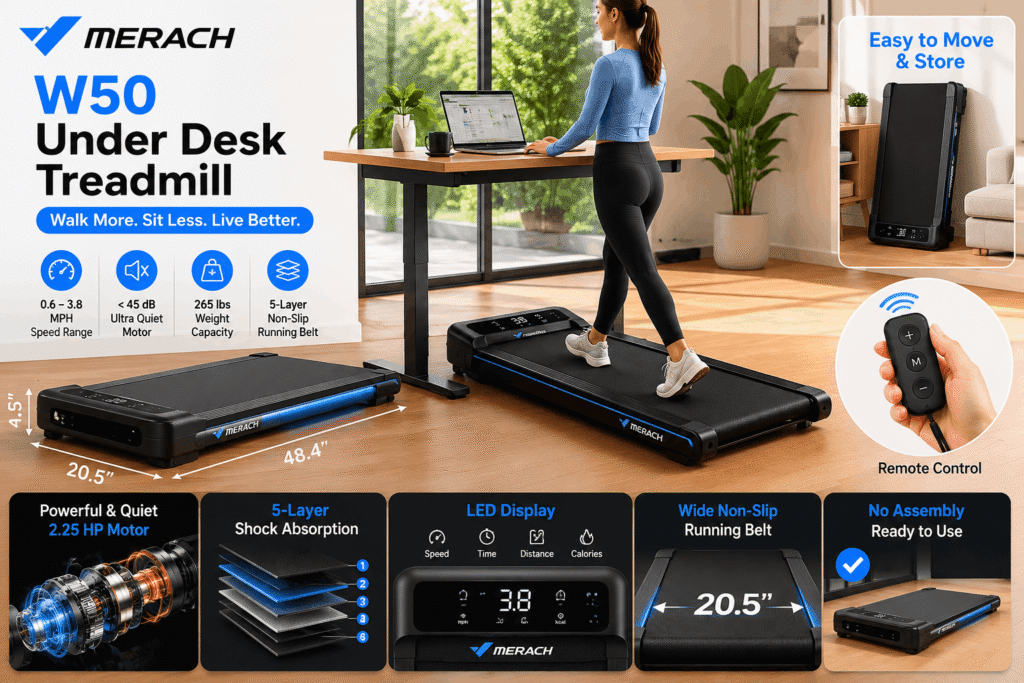 Merach W50 Under Desk Treadmill Walking Pad Reviews