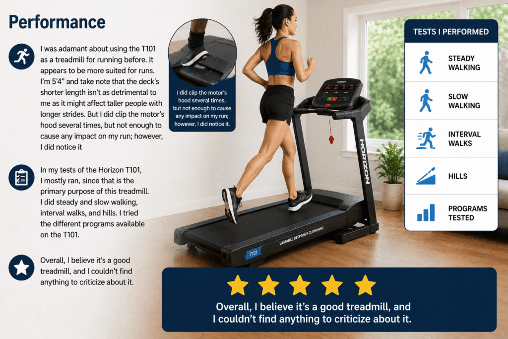 Horizon Treadmill T101 reviews