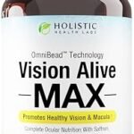 Holistic Health Labs Vision Alive Max with 8 Natural Ingredients Lutemax® 2020, Bilberries, Blueberries, c3g from Black Currant, Maqui Berry, Saffron, and Astaxanthin (30 Count (Pack of 1))