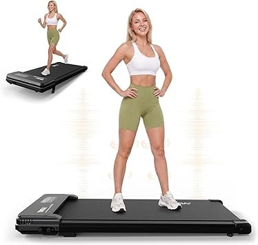Walking Pad Treadmill with Incline, 3 in 1 Walking Pad Under Desk with Vibration Plates, Portable Treadmill with Remote Control and LED Display for Home Small Space