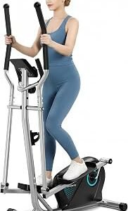 Dripex Elliptical Exercise Machine, Hyper-Quiet Magnetic Elliptical Machine for Home, 16-Level Resistance Elliptical Training Machines with 13.2LBS Flywheel, Pulse Sensor & LCD Monitor