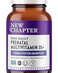 New Chapter Prenatal Vitamins, One Daily Prenatal Multivitamin Enhanced for Age 35+ with Methylfolate + Choline for Healthy Mom & Baby, Gluten Free & Non-GMO- 90 ct