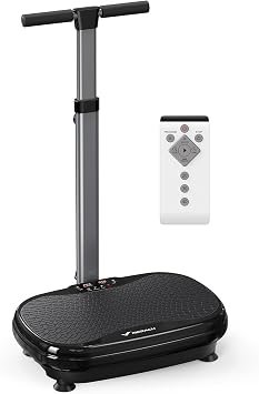 MERACH Vibration Plate Exercise Machine, Vibration Plate for Lymphatic Drainage Weight Loss, Vibrating Plate Exercise Machine with Handrails, Exercise Equipment for Women Men Home