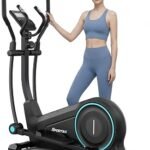Dripex Elliptical Exercise Machine, Hyper-Quiet Magnetic Elliptical Machine for Home, 15.3" Stride Elliptical Training Machines with 16 Levels Resistance, 17.64LBS Flywheel, Pulse Sensor