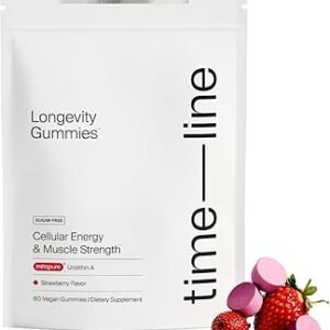Timeline Mitopure Urolithin A Supplement Gummies - Clinically Proven Support for Healthy Aging Cellular Energy Muscle Strength and Longevity