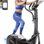 Merach Elliptical Machine, Elliptical Exercise Machine for Home with Hyper-Quiet Magnetic Drive System, Elliptical Training Machines with16.5-19IN Stride, Automatic Resistance, 400lbs Capacity