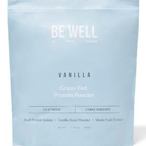 Be Well by Kelly Vanilla Grass-Fed Beef Protein Powder, 23G of Protein & Zero Carbs (3 Ingredients, 30 Servings) 9 Amino Acids + 3 BCAAs No Soy, No Dairy, Stevia-Free, No Sugar Added 1.87lb 849g