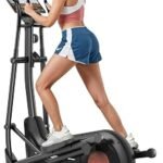 Merach Elliptical Machine, Elliptical Exercise Machine for Home with Hyper-Quiet Magnetic Drive System, Elliptical Training Machines with16.5-19IN Stride, Automatic Resistance, 400lbs Capacity