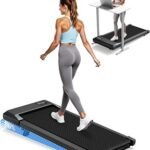 Superun Walking Pad with 6% Incline, Under Desk Treadmill for Home Office, 3 in 1 Portable Walking pad Treadmill with Remote Control, 2.5HP Quiet Mini Treadmills, 300 lbs Capacity