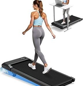 Superun Walking Pad with 6% Incline, Under Desk Treadmill for Home Office, 3 in 1 Portable Walking pad Treadmill with Remote Control, 2.5HP Quiet Mini Treadmills, 300 lbs Capacity