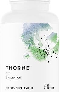 THORNE - Theanine - 200 mg of L-Theanine - Supports a Healthy Stress Response, Relaxation, Focus, Memory & Positive Mood - Increases Brain Alpha-Wave Production* - Third-Party Certified - 90 Capsules