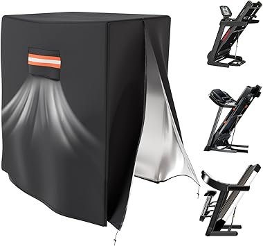 EVRBUL Treadmill Cover Heavy Duty Waterproof Dustproof Running Machine Cover Home Gym Exercise Workout Equipment Protective with Air Vents Reflective Strip Drawstring