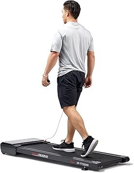Sunny Health & Fitness Treadpad® Treadmill with 6-Level Auto Incline & Exclusive SunnyFit® App Enhanced Bluetooth Connectivity