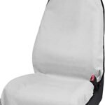 Leader Accessories Towel Bucket Seat Cover Waterproof White Machine Washable for Athletes Running Swimming Boxing Workout Outdoor Sports