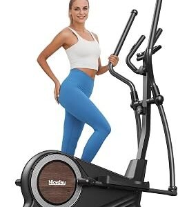 Niceday Elliptical Exercise Machine, Elliptical Machine for Home, Magnetic Elliptical Trainer with 15.5IN-19IN Stride, 16 Resistance Levels, 400LBS Loading Capacity, Support Kinomap APP