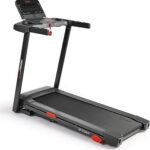 Sunny Health & Fitness Wi-Fi Smart Treadmill Walking Pad with Shock Absorption Cushioning, Home Fitness Cardio Equipment with SunnyFit App Access - Compact Foldable, Auto Incline, Under Desk Optional