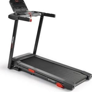 Sunny Health & Fitness Wi-Fi Smart Treadmill Walking Pad with Shock Absorption Cushioning, Home Fitness Cardio Equipment with SunnyFit App Access - Compact Foldable, Auto Incline, Under Desk Optional