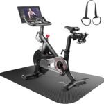 Treadmill Mat,Bike Mat,Stationary Bike Mat,Foldable Treadmill Mat for Hardwood Floors and Carpet.for Exercise Bike,Exercise Equipment Indoor Cycles,Rowing Elliptical (23.6" X 47.5")