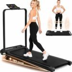 ANCHEER Walking Pad Treadmill with 12%/15% Incline - Under Desk Treadmill with Handle Bar, 3.5HP Portable Foldable Treadmills for Home Small Spaces, Office, Folding Running Machine with LED Display