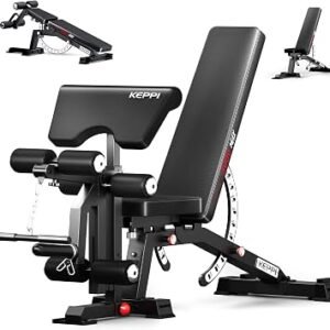 Weight Bench, 1200LBS Workout Bench with Leg Extension/Curl and Preacher Curl Attachment, Flat Incline Decline Weight Bench for Home Gym - Bench3000 Max