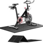 Mat for Exercise Bike Treadmill Walking Pad on Carpet 63x30,Compatible with Peloton, 1/4" Indoor Bike Trainer Mat for Hardwood Floors, Spin Stationary Bike, Equipment Stability, Noise Shock Absorption