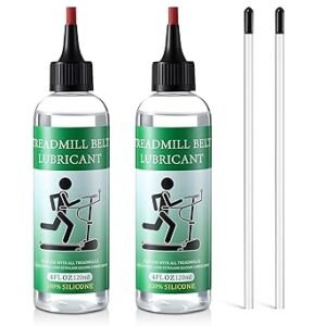 8oz Treadmill Lubricant for Belt, 100% Silicone Oil High Temperature Resistant and Stable Walking Pad Lube with 2 Steel Application Tubes and Precision Screw Caps for Most Types of Treadmills