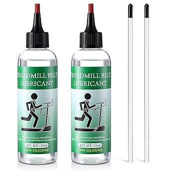 8oz Treadmill Lubricant for Belt, 100% Silicone Oil High Temperature Resistant and Stable Walking Pad Lube with 2 Steel Application Tubes and Precision Screw Caps for Most Types of Treadmills