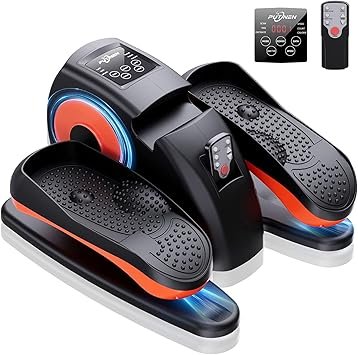 Under Desk Elliptical Machine, Electric Elliptical Leg Exerciser for Seniors with 12 Adjustable, Portable Quiet Elliptical Exercise Machine, Seated Pedal Exerciser with Remote Control
