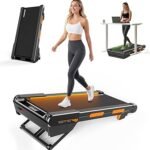 Vitalwalk Walking Pad Treadmill with Incline, Full Deck 15% Auto Incline, Portable Under Desk Treadmills for Home Office, 350LBS, 3.0HP Brushless, 4-Way Move & Vertical Storage, Ambient Light