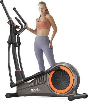 Niceday Elliptical Exercise Machine, Elliptcal Machine for Home, 15.5IN&16IN&20IN Stride Elliptical Machine, 500LBS Loading Capacity, Elliptcal Training Machine with 16 Level Resistance