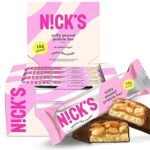 N!CK'S Protein Bars Salty Peanut Chocolate – 12-Count Box | 15g protein | 200 calories | Protein-Packed Snack, Low Calories, Low Carbs, Keto Friendly, No Added Sugar
