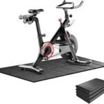 THAILE Exercise Bike Mat, Compatible with Peloton Bikes, 63"x30", Bike Trainer Mats, Mat for Indoor Stationary Spin Bikes Treadmill Walking Pad on Hardwood Floor Carpet Protector