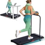 Portable Walking Pad Treadmill with Incline, 0.6-7.6MPH Mini Walking Treadmills for Home Small,3.0HP Electric Under Desk Treadmill for Exercising, Small Treadmills with Handle Bar, 350 LB Capacity