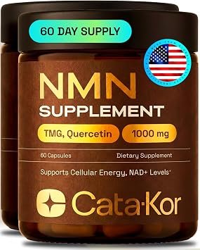 Cata-Kor NMN Supplement – 4-in-1 NAD Supplement with Quercetin | TMG | Resveratrol – Supports Cellular Energy & NAD+ Levels – 120 Capsules – Third-Party Tested (2 Pack)