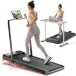 TREAFLOW Walking Pad,Treadmill with Incline for Home Office, 2.5HP Portable Under Desk Treadmill with 265 Lbs Capacity,Remote Control, Led Display
