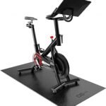 Cycleclub Bike Mat Compatible with Peloton Bike,Elliptical,Treadmill Mat, 6mm Thick, Under Exercise Bike Trainer Pad for Indoor Stationary Spin Bike Gym Equipment Hardwood Floor Carpet Protector