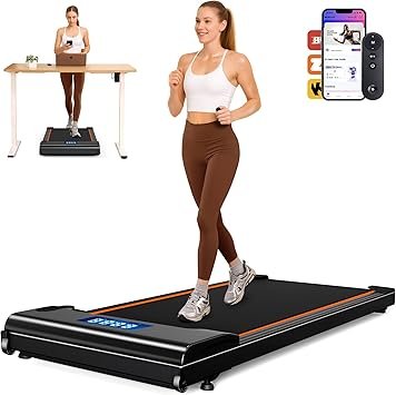 NeoSilent Walking Pad Under Desk Treadmill for Home & Office with BLDC Core and Extra-Large Belt, App Control, Portable and Compact for Small Space Phantom Black