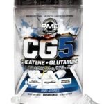 PMD Sports CG5 Premium Creatine & L Glutamine Powder, Power Recovery, Build Lean Muscle, Increase Workout Performance, Maximum Strength Pre Workout & Post Workout, Unflavored, 60 Servings