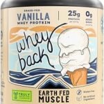Earth Fed Muscle Whey Back Irish Grass Fed Whey Protein Isolate, Third-Party Certified. 25g Protein, Vanilla - Non-GMO, Hormone Free, Soy Free, Gluten Free - 2 LB, 29 Servings
