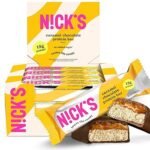 N!CK'S Protein Bars Chocolate Caramel – 12-Count Box | Protein-Packed Snack, Low Calories, Low Carbs, Keto Friendly, No Added Sugar (12 bars x 50g)