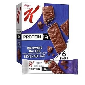 Special K Protein Meal Bars, 12g Protein, Meal Replacement, Brownie Batter, 9.5oz Box (6 Bars)