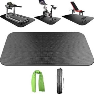 Bike Mat,Treadmill Mat,Compatible for Elliptical,Exercise Bikes, Stationary Cycles,Spin Bike,Under Exercise Bike Trainer Pad for Indoor Stationary Gym Fitness Equipment Hardwood Floor Protector