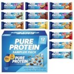 Pure Protein Variety Pack - 12 Count Box | 20g High Protein, Gluten-Free, On-the-Go Snack | Ideal Pre & Post-Workout Fuel | Low Sugar, Great Taste!