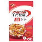Premier Protein Mixed Berry Almond Cereal, Protein Cereal Flakes Mixed with Dried Berries and Sliced Almonds, Contains 20g of Protein Per Serving, 9 OZ Box