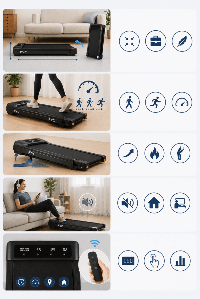 FYC Walking Pad Running Machine for Home Treadmill Reviews