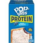 Pop-Tarts Protein Toaster Pastries, 10g Protein, Bumpin' Blueberry, 14.3oz Box (8 Pop-Tarts)