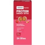 RXBAR Protein Energy Bites, Gluten Free Protein Balls, Strawberry Peanut Butter, 21.1oz Box (24 Bites)