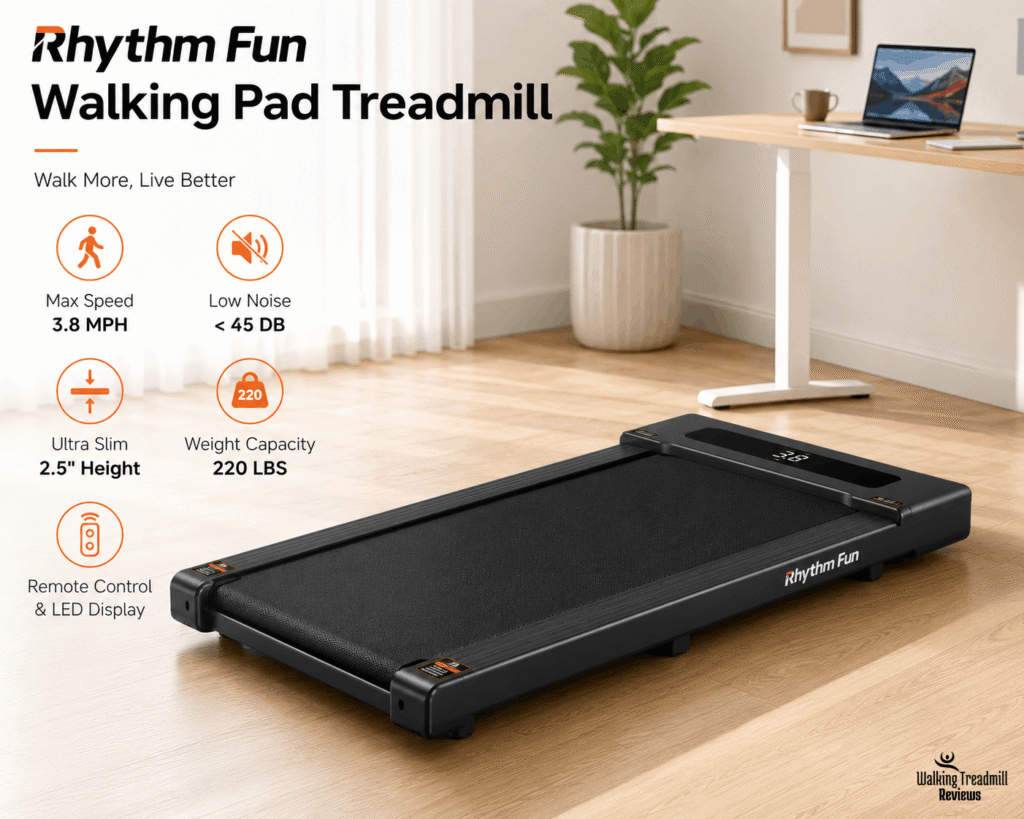 Rhythm Fun Walking Pad Treadmill Product Info and Reviews