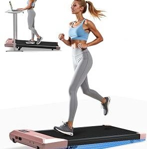 DeerRun Under Desk Walking Pad Treadmill for Home Office & Small Spaces, 6% Manual Incline, 0.6–3.8 MPH Walking Speed, 2.5 HP, 300 lb Capacity, App & Remote Control