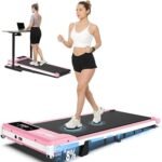 ANCHEER Walking Pad with Incline, 3.0HP Under Desk Treadmill for Home Office, 300 lbs Capacity Portable Mini Treadmill with Remote Control, Quiet Running Jogging Machine for Small Spaces